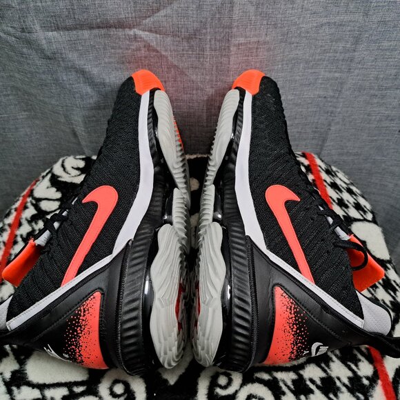 %Size 17 Nike LeBron 16 Tech Challenge Hot Lava Black CI1521-001 WORN ONCE  A 12 main image 8